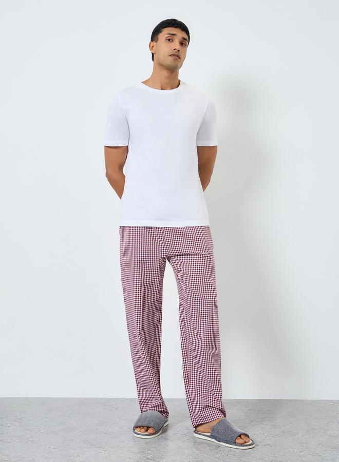 ستايلي بنطال بيجاما كاروهات بقصة مريحة - Image 2